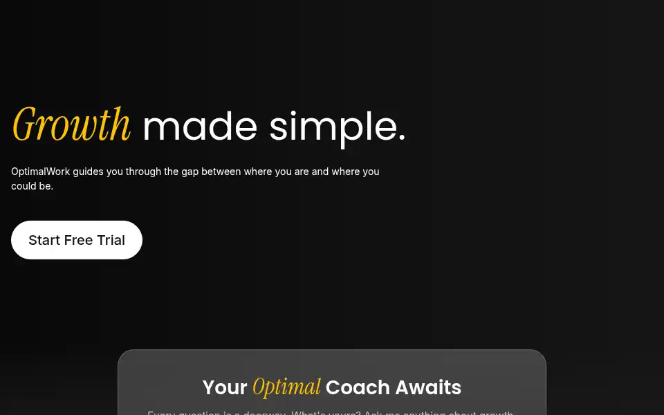 Screenshot of optimalwork.com