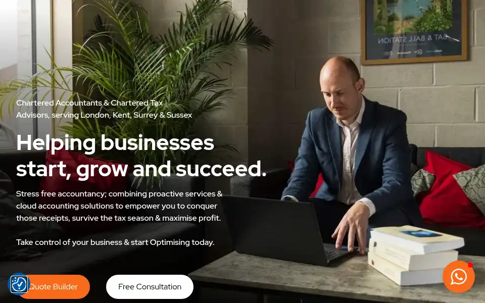 Screenshot of optimiseaccountants.com