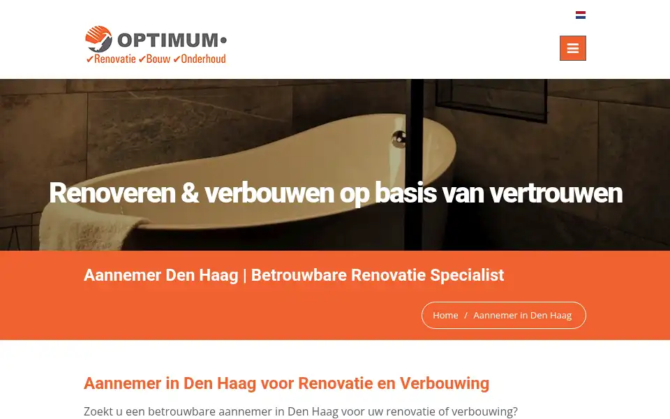 Screenshot of optimum-renovaties.nl
