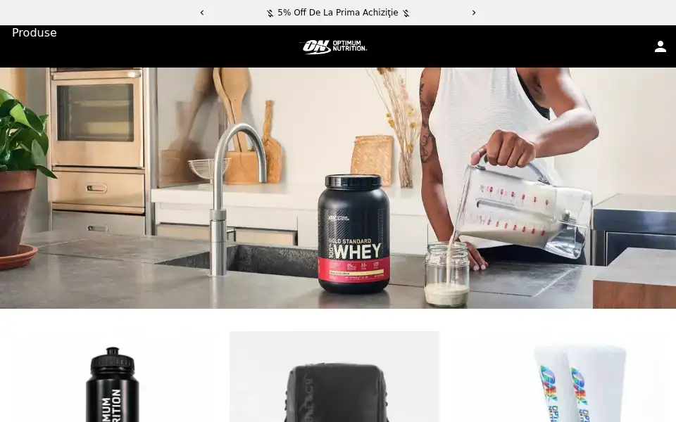 Screenshot of optimumnutritionromania.com