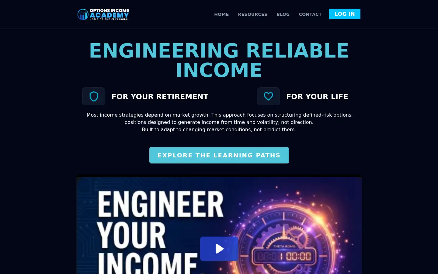 Screenshot of optionsincomeacademy.com