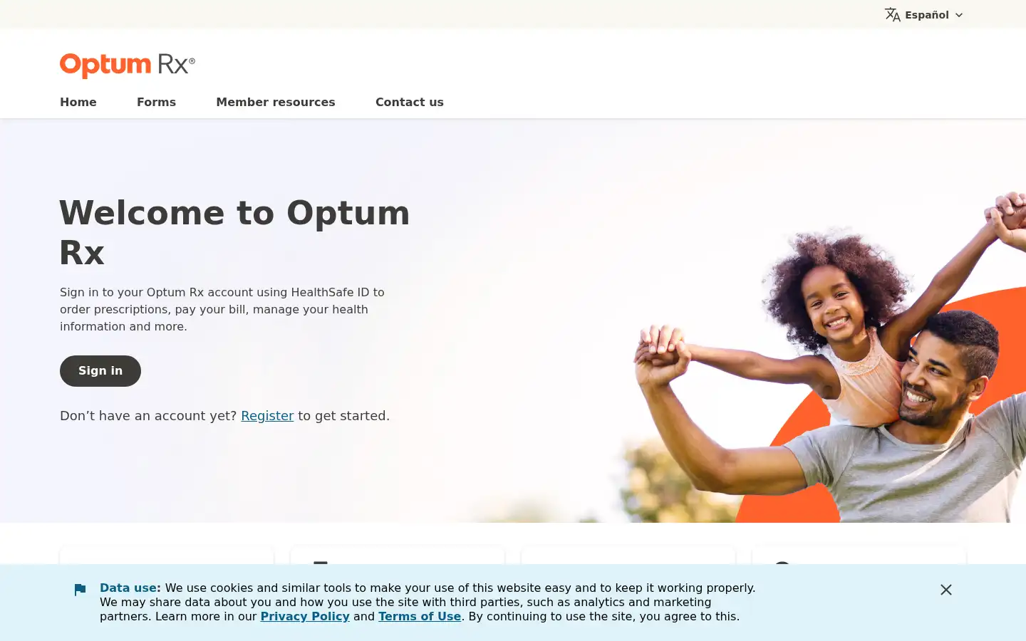 Screenshot of optumrx.com