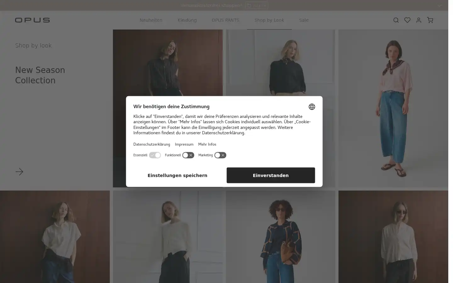 Screenshot of opus-fashion.com
