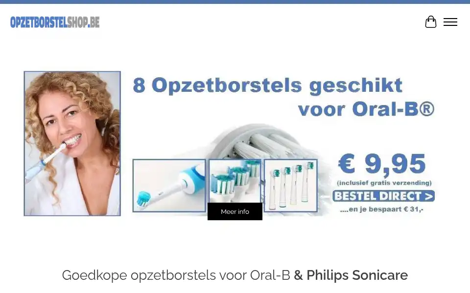 Screenshot of opzetborstelshop.be