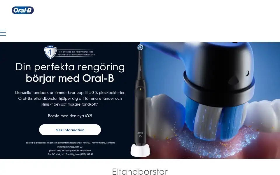 Screenshot of oralb.se