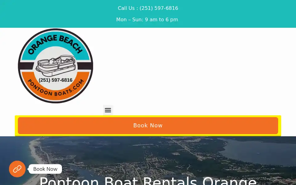 Screenshot of orangebeachpontoonboats.com