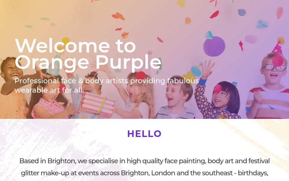 Screenshot of orangepurple.co.uk