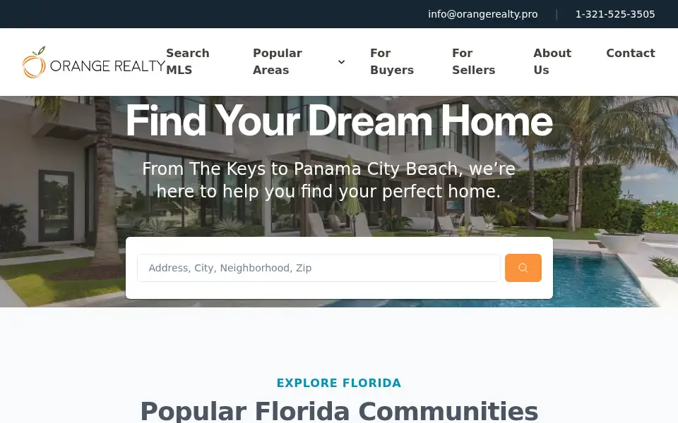 Screenshot of orangerealty.pro