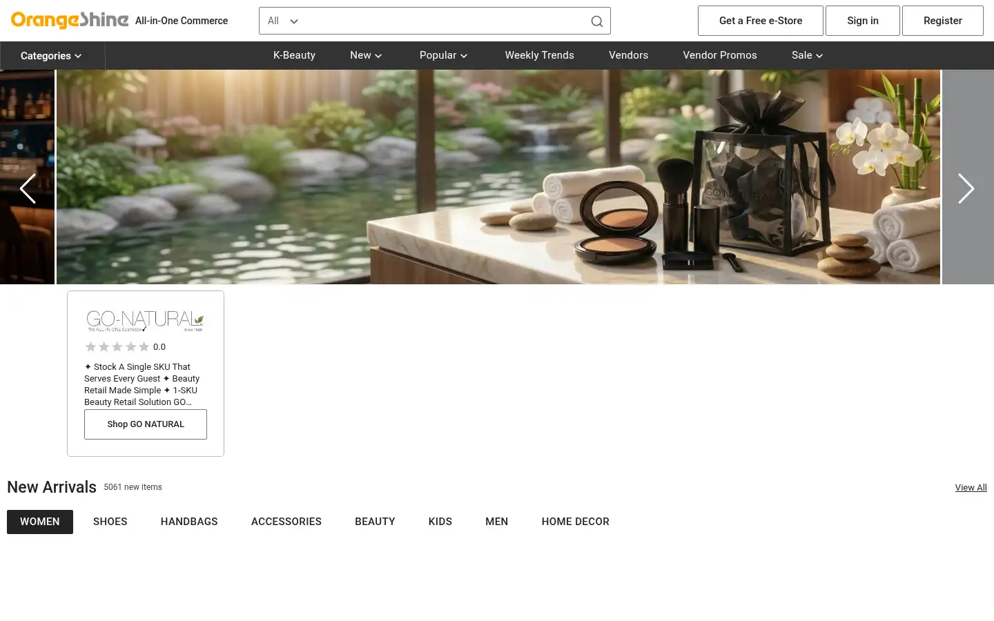 Screenshot of orangeshine.com