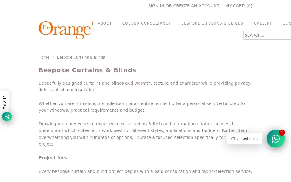 Screenshot of orangetreedirect.co.uk