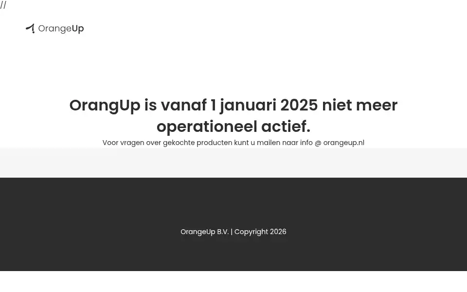 Screenshot of orangeup.nl