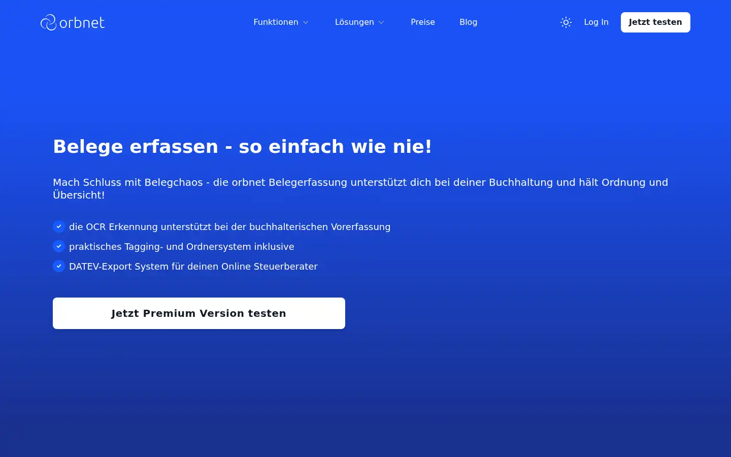 Screenshot of orbnet.de