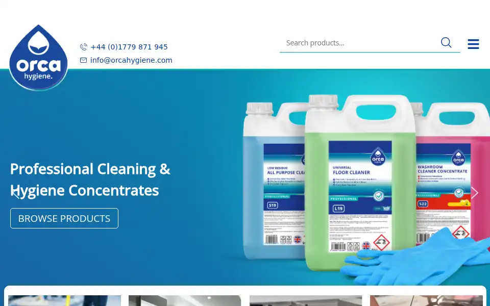 Screenshot of orcahygiene.com