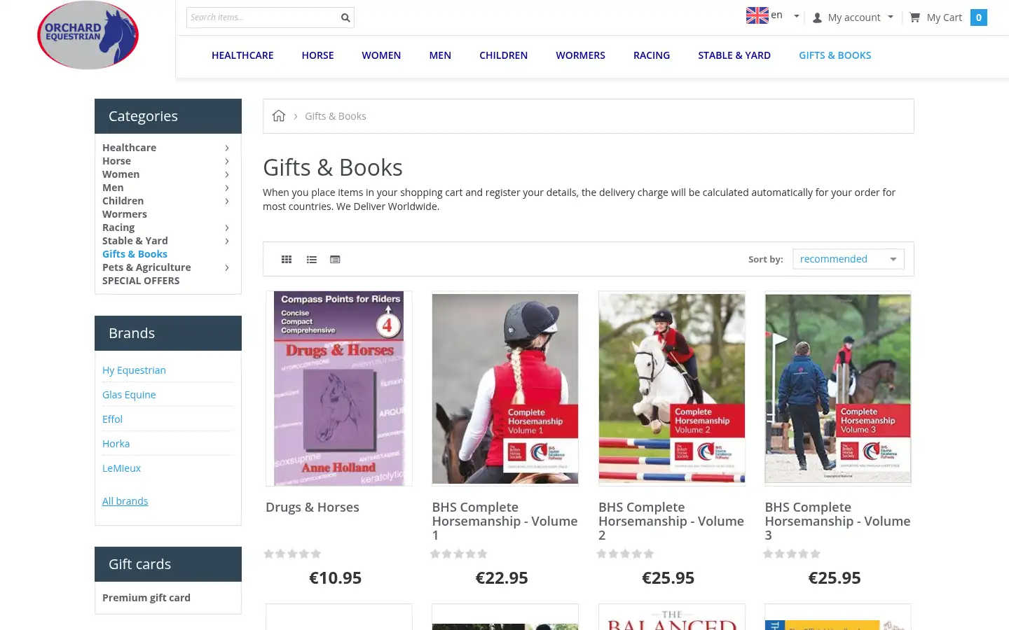 Screenshot of orchardequestrian.com