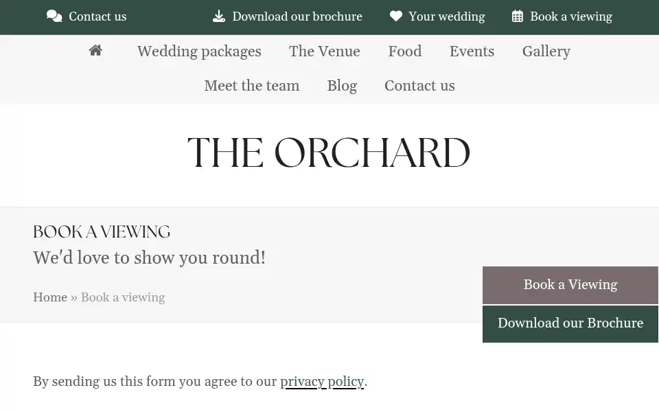 Screenshot of orchardsuite.co.uk