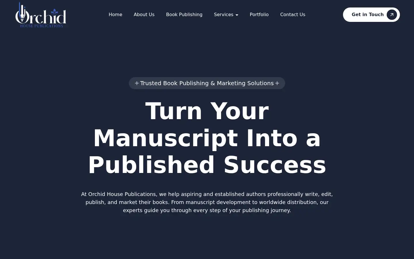 Screenshot of orchidhousepublications.com