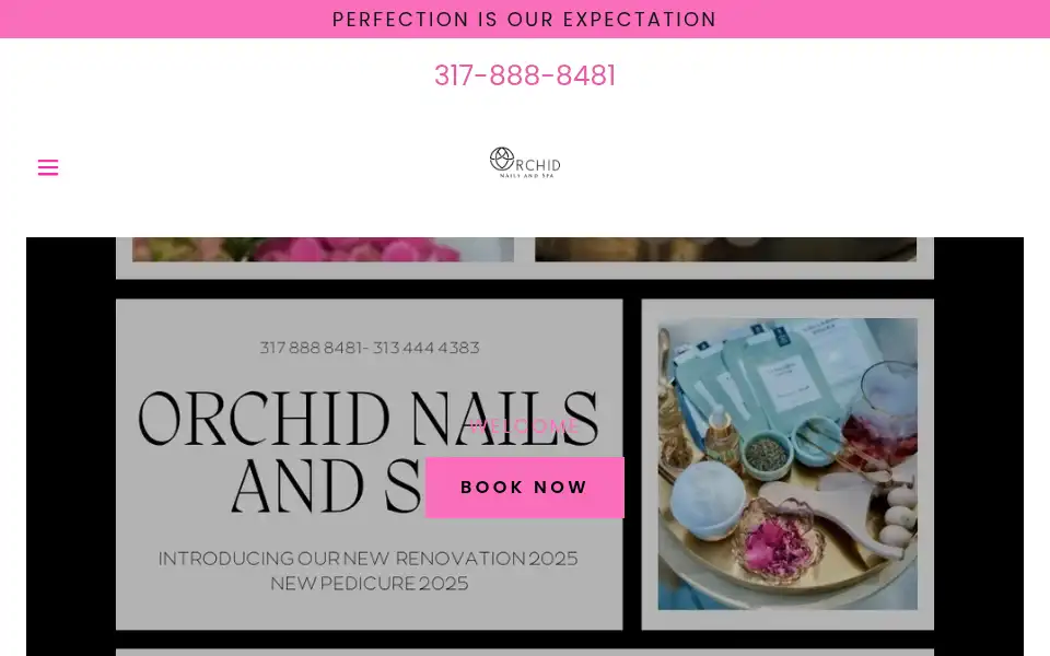 Screenshot of orchidnailsandspaindy.com
