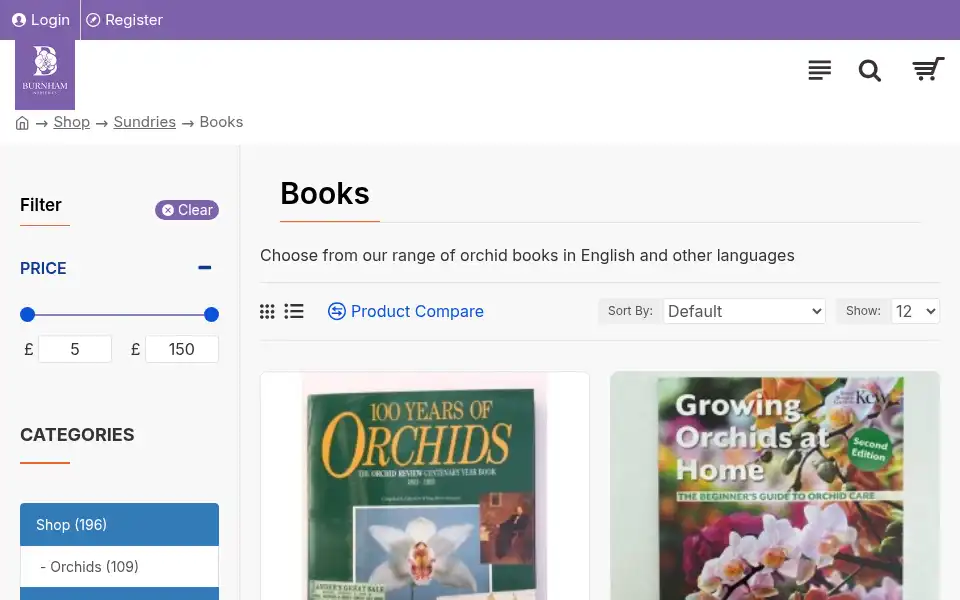 Screenshot of orchids.uk.com