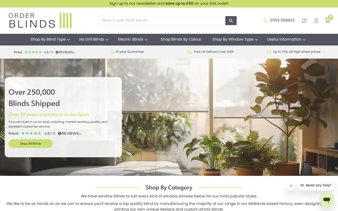 Screenshot of orderblinds.co.uk