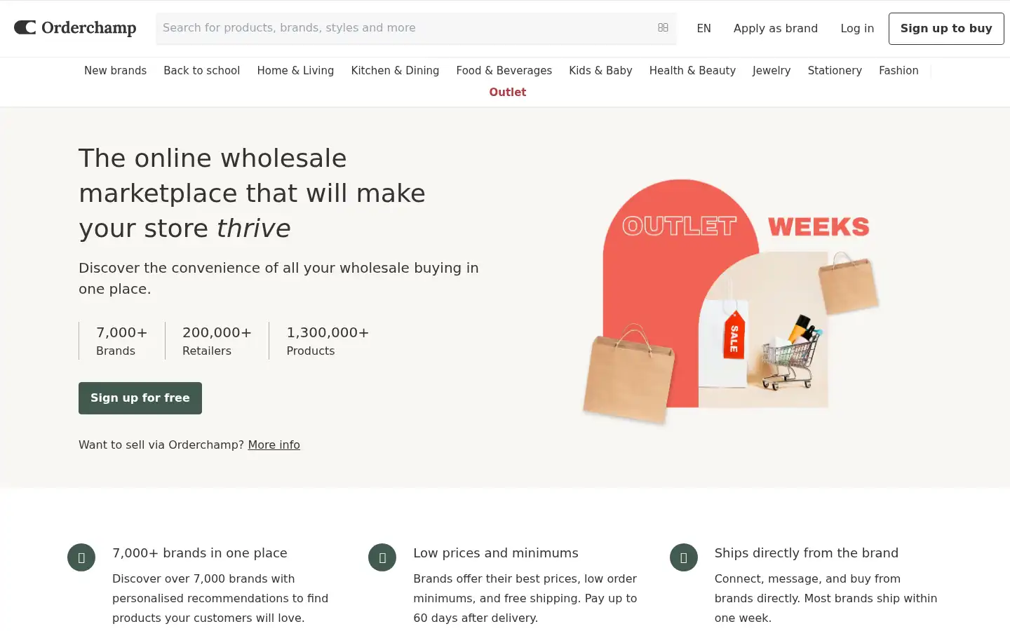 Screenshot of orderchamp.com