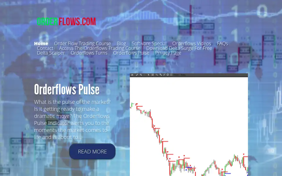 Screenshot of orderflows.com