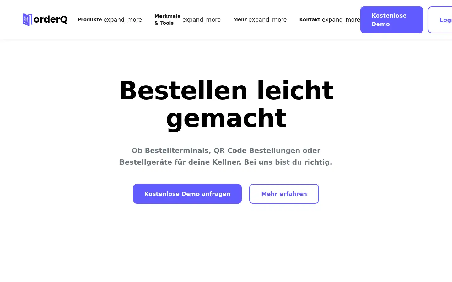 Screenshot of orderq.de