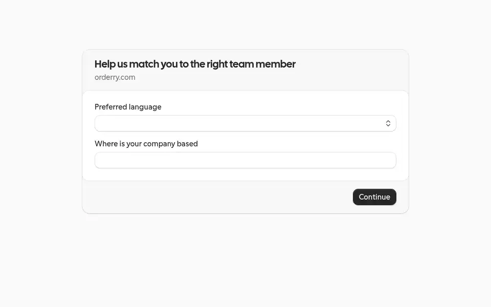 Screenshot of orderry.com