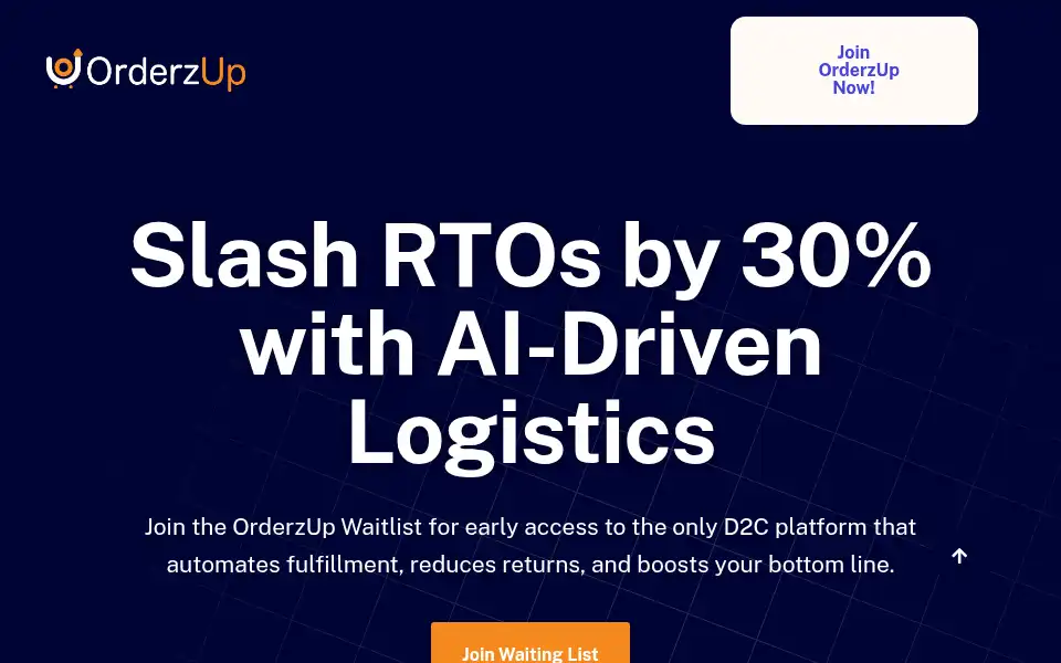 Screenshot of orderzup.com