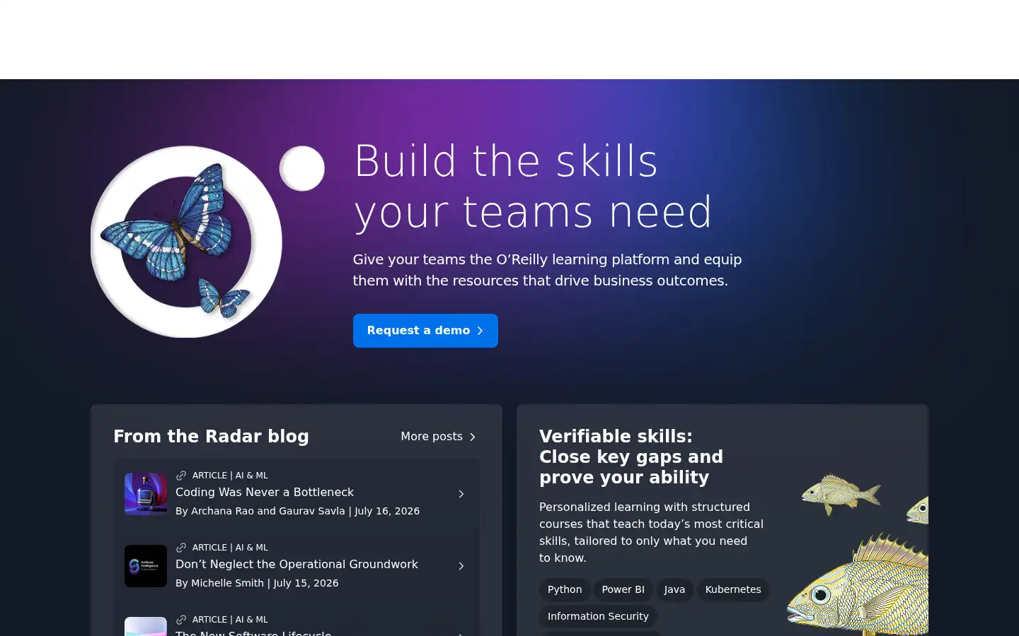 Screenshot of oreilly.com