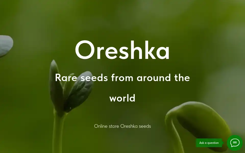 Screenshot of oreshka-seeds.com