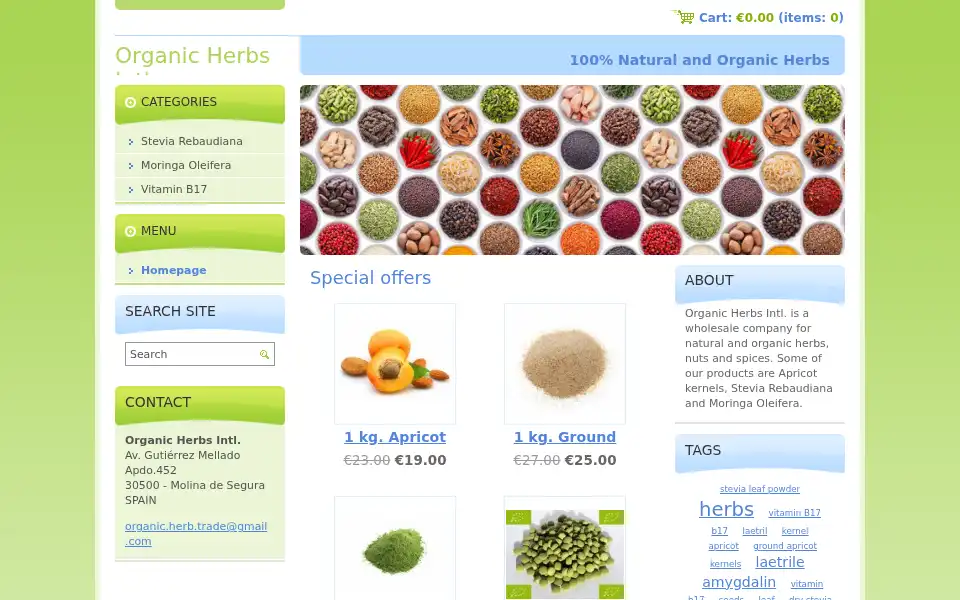 Screenshot of organic-herbs.webnode.es