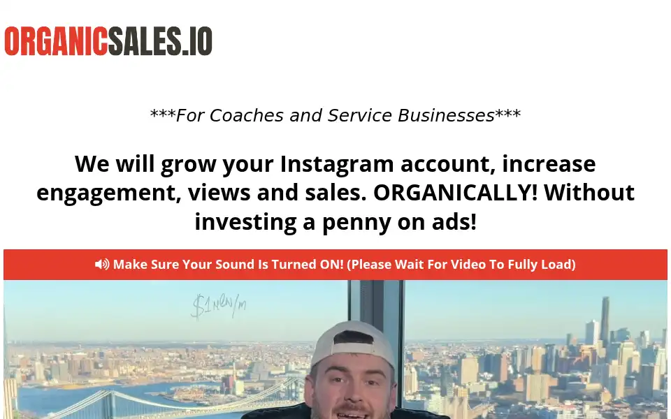Screenshot of organicsales.io