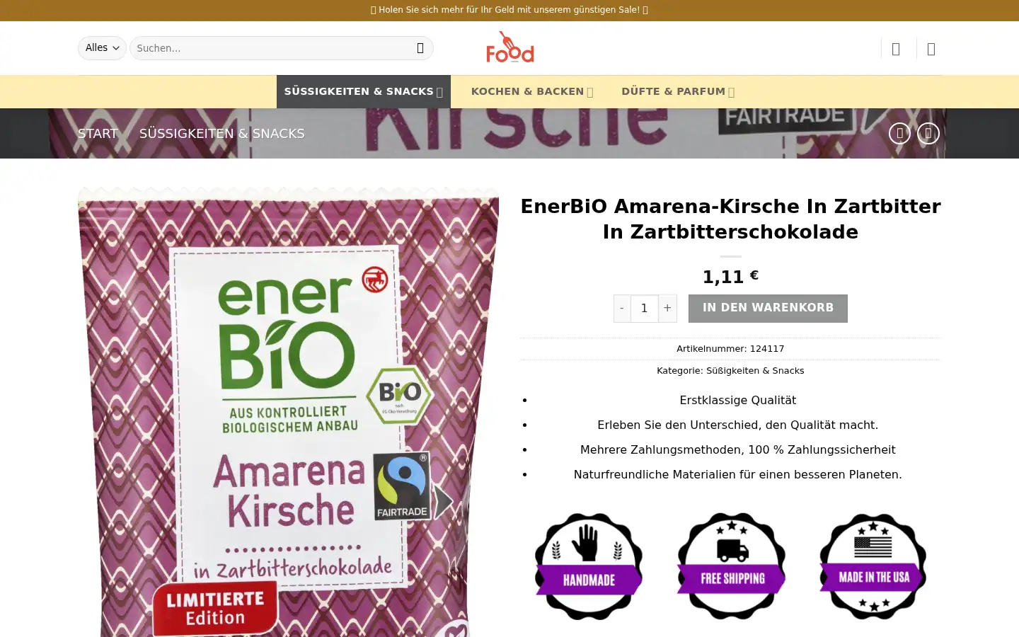 Screenshot of organicsauceshop.com