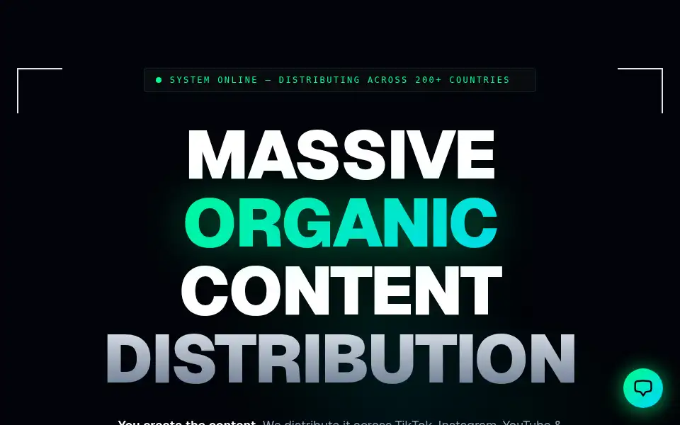 Screenshot of organicviewsmachine.com