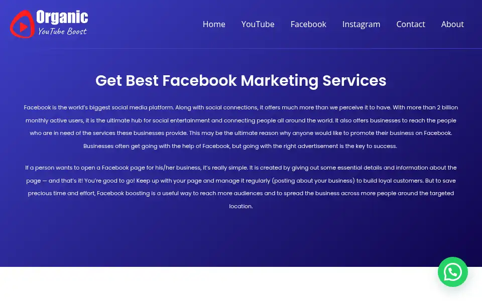 Screenshot of organicyoutubeboost.com