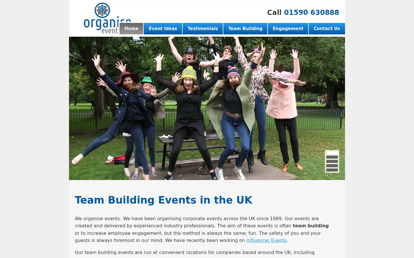 Screenshot of organise.co.uk