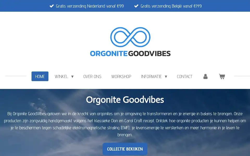 Screenshot of orgonitegoodvibes.nl