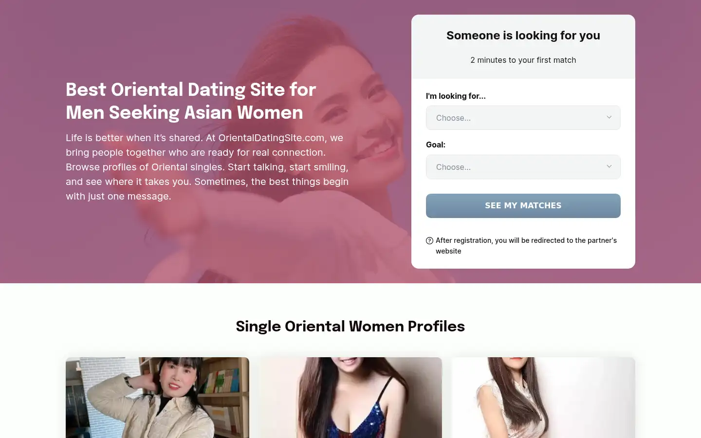 Screenshot of orientaldatingsite.com