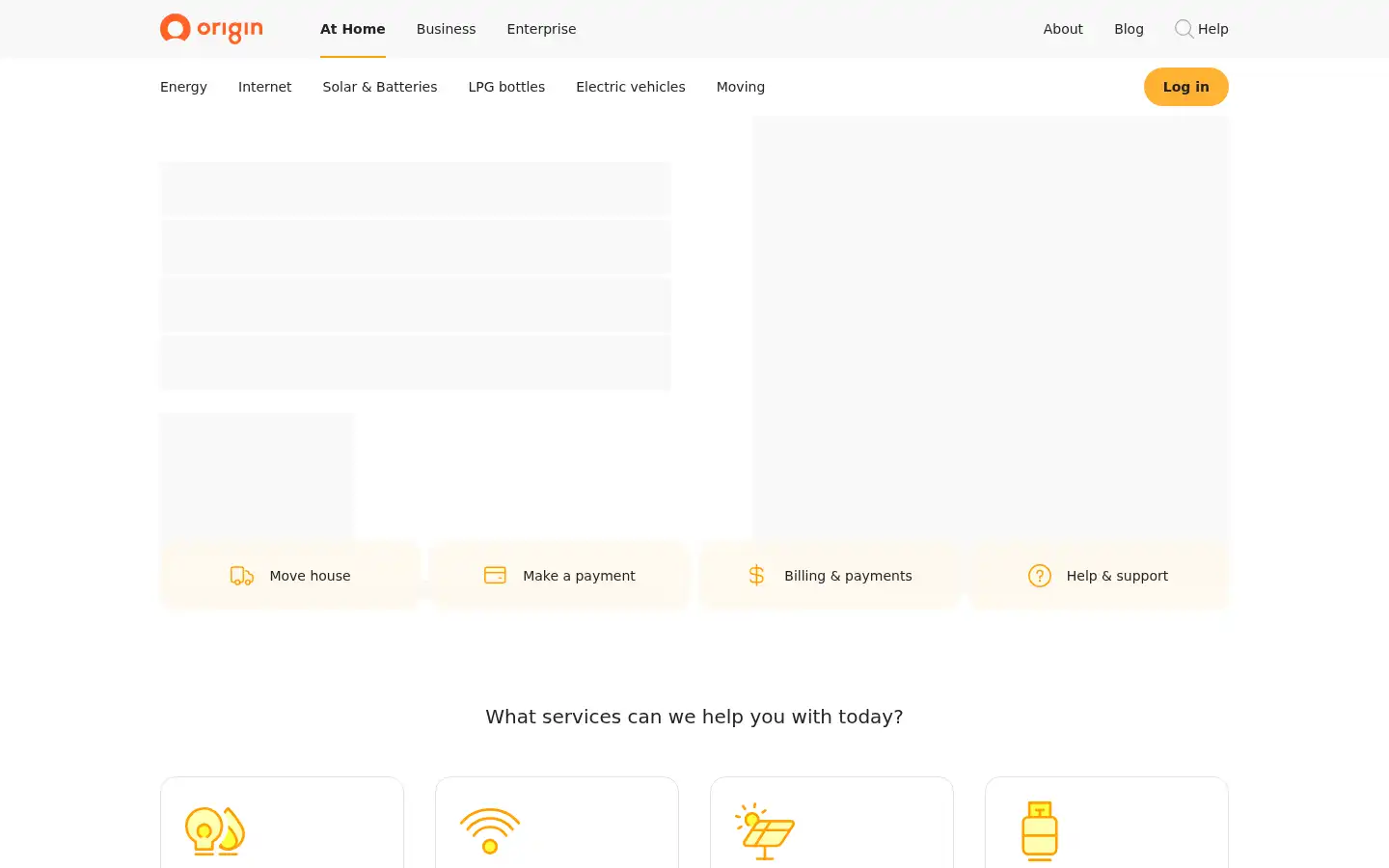 Screenshot of origin.com.au