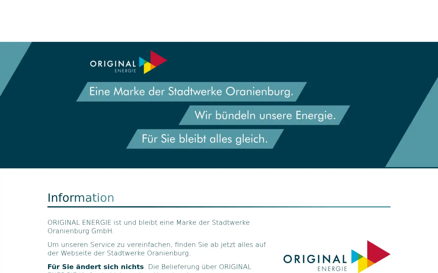 Screenshot of originalenergie.de