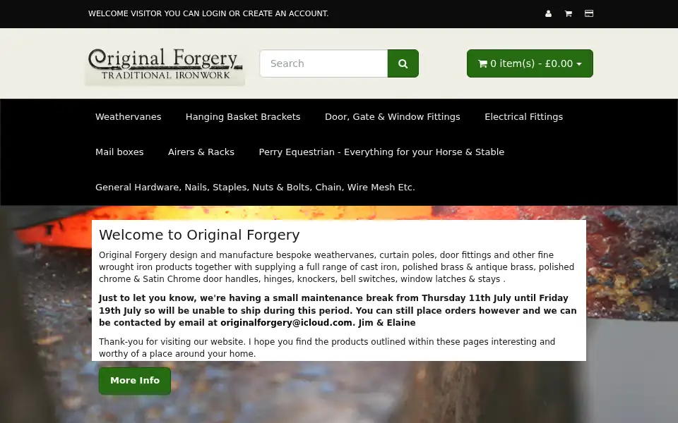 Screenshot of originalforgery.co.uk
