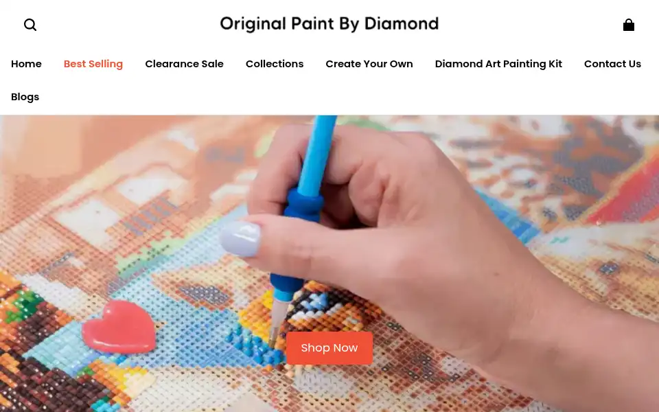 Screenshot of originalpaintbydiamond.com