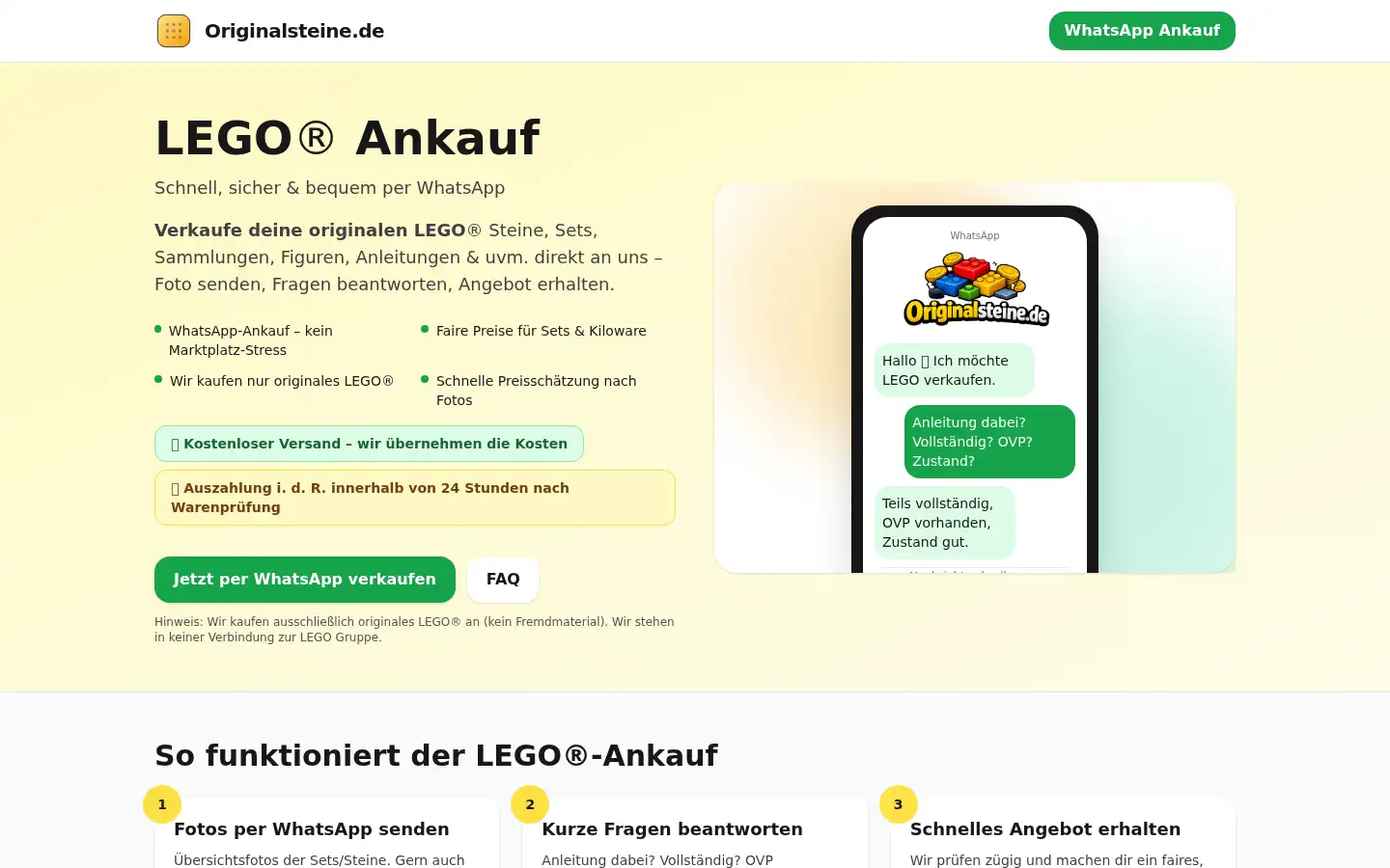 Screenshot of originalsteine.de