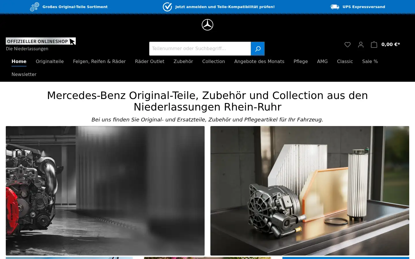 Screenshot of originalteile.mercedes-benz.de