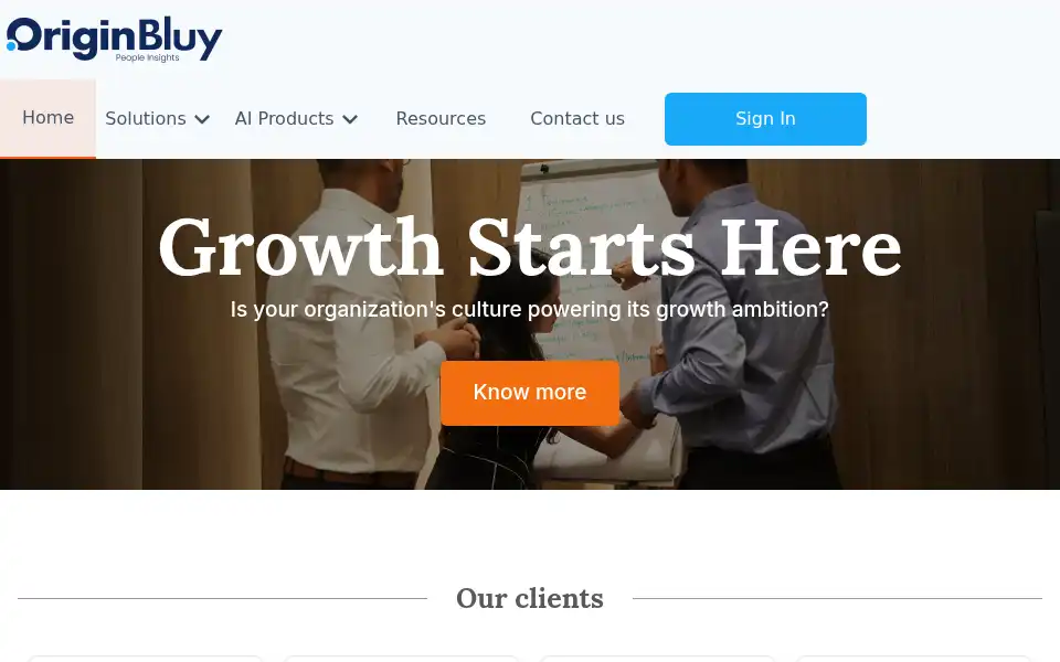 Screenshot of originbluy.com