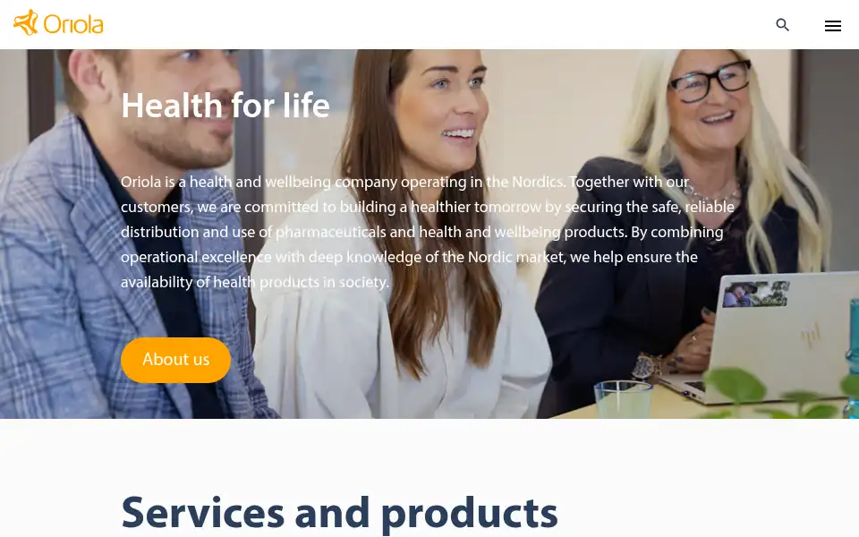 Screenshot of oriola.com