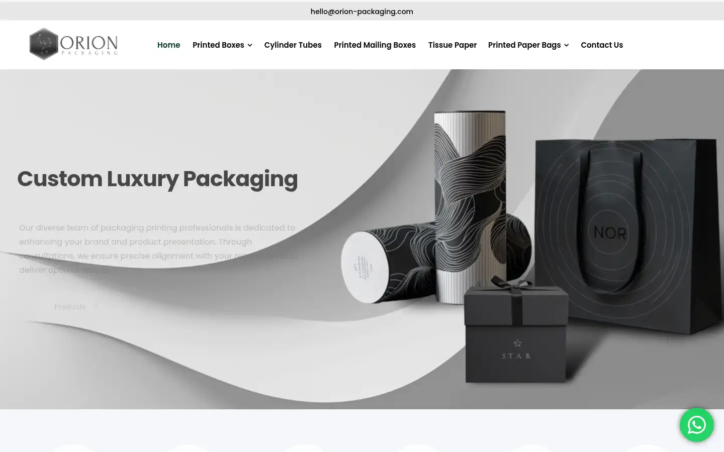 Screenshot of orion-packaging.com