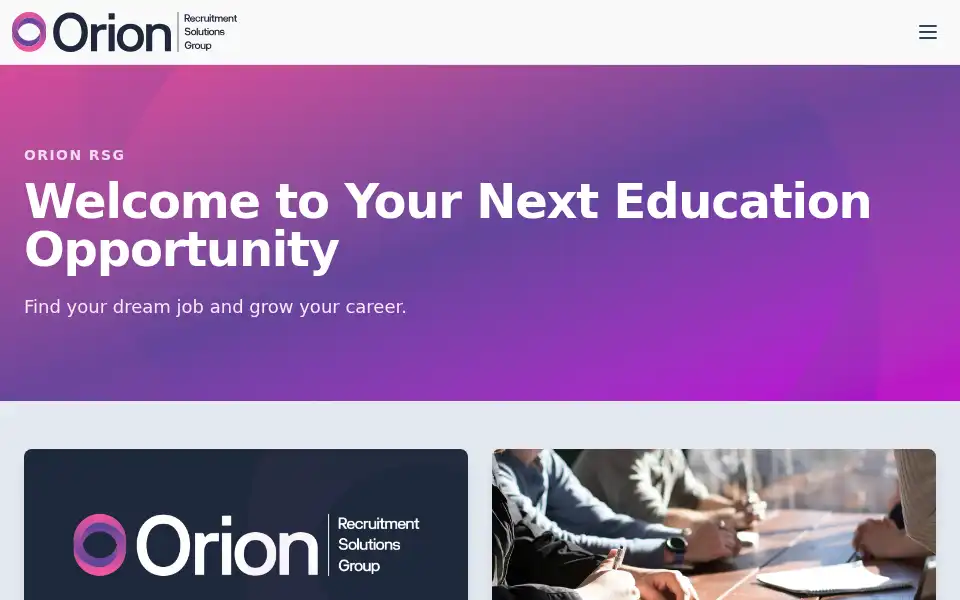 Screenshot of orionrsg.com