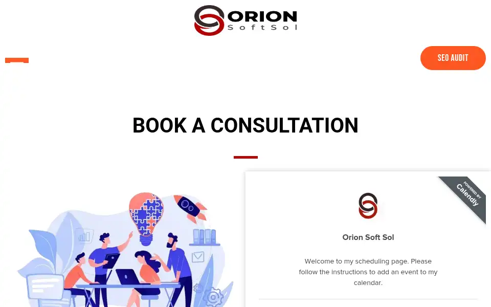 Screenshot of orionsoftsol.com