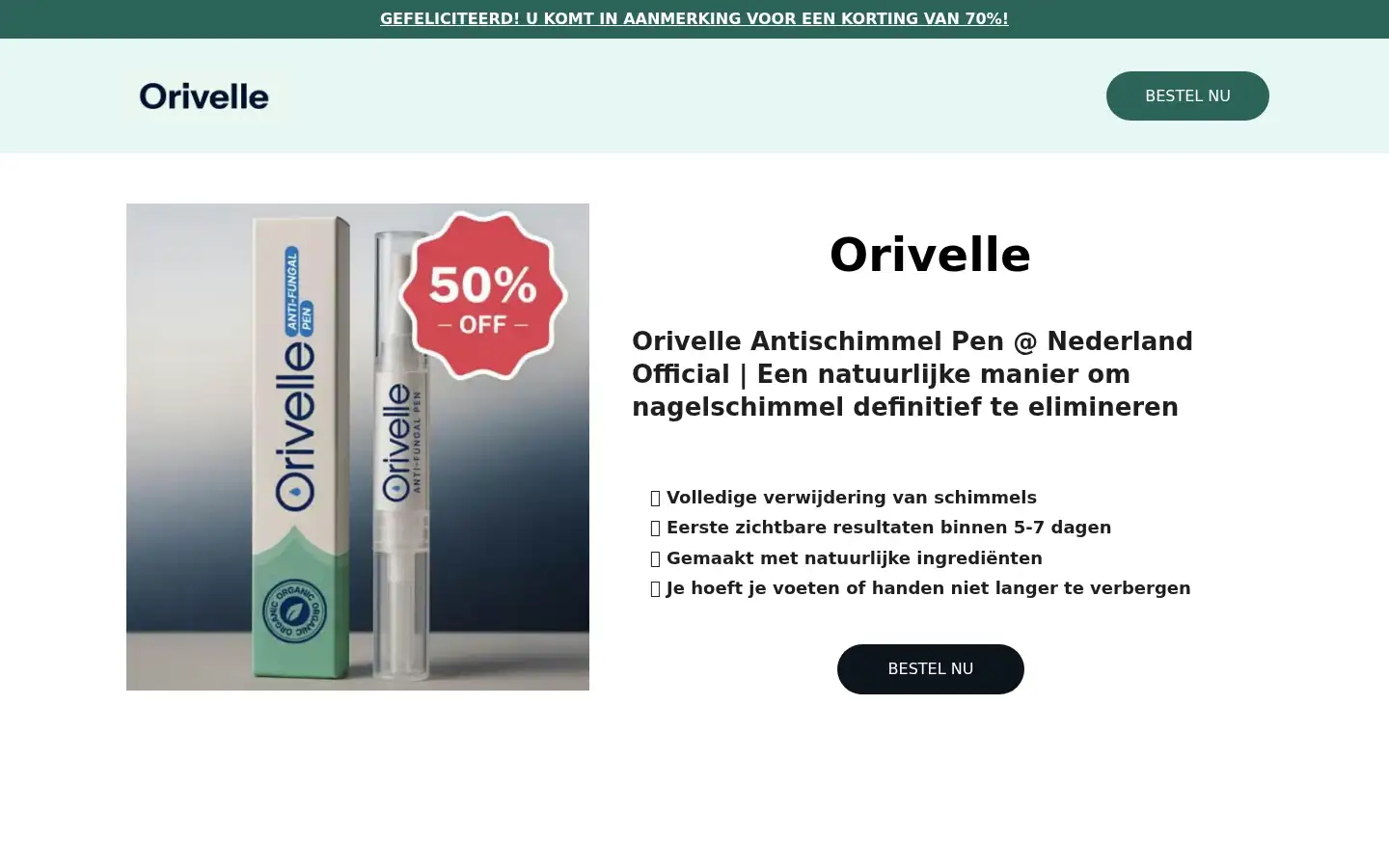 Screenshot of orivelle.nl